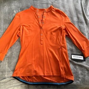 Kitsbow Women’s Cycling Top- Orange, Size Large NWT